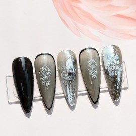 WOKOTO 12 Sheets Holographic Nail Stickers for Nails Designs Nail Decals Butterfly Nail Stickers for Women Heart Star Rose Flower Snake Aurora Iridescent Nails Stickers for Nails Fingernail Stickers WOKOTO 12 Sheets Holographic Nail Stickers for Nails Designs Nail Decals Butterfly Nail Stickers for Women Heart Star Rose Flower Snake Aurora Iridescent Nails Stickers for Nails Fingernail Stickers