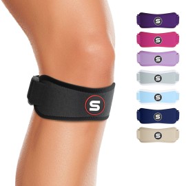 Sleeve Stars Patellar Tendon Support Strap Osgood Schlatter Knee Brace for Youth, Knee Brace for Women & Men, Swedish Brand Knee Strap Patella Tendon Support, Kids Knee Brace 3 Lengths (Pair/Black)