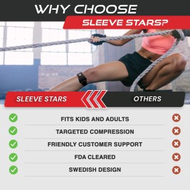 Sleeve Stars Patellar Tendon Support Strap Osgood Schlatter Knee Brace for Youth, Knee Brace for Women & Men, Swedish Brand Knee Strap Patella Tendon Support, Kids Knee Brace 3 Lengths (Pair/Black) Sleeve Stars Patellar Tendon Support Strap Osgood Schlatter Knee Brace for Youth, Knee Brace for Women & Men, Swedish Brand Knee Strap Patella Tendon Support, Kids Knee Brace 3 Lengths (Pair/Black)