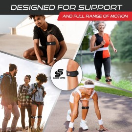 Sleeve Stars Patellar Tendon Support Strap Osgood Schlatter Knee Brace for Youth, Knee Brace for Women & Men, Swedish Brand Knee Strap Patella Tendon Support, Kids Knee Brace 3 Lengths (Pair/Black) Sleeve Stars Patellar Tendon Support Strap Osgood Schlatter Knee Brace for Youth, Knee Brace for Women & Men, Swedish Brand Knee Strap Patella Tendon Support, Kids Knee Brace 3 Lengths (Pair/Black)