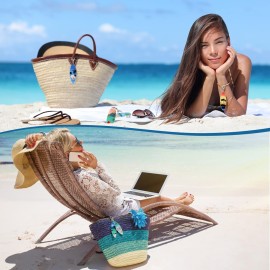 Bucherry 36 Pcs Beach Summer Party Favors Keychain Gifts Bulk Wooden Surfboard Sea Turtle Coconut Tree Christian Religious Key Ring for Hawaiian Luau Florida Bahamas Souvenirs Supplies