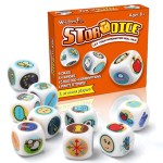 OPTSPTOY Story Dice Set, 9 Colorful Storytelling Cubes for Early Education, 54 Images Iconic Storytelling Game Dice, Language Expression/Imagination, Family Union/Party/Gifts for Kids/Adults (Orange)