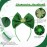 BELSITA St.Patricks Day Headbands Shamrock Hair Hoop Green Glitters Bows Shamrock Head Boppers for St.Patricks Day Party Hair Accessories Lucky Hairbands Irish Costume Party Gifts