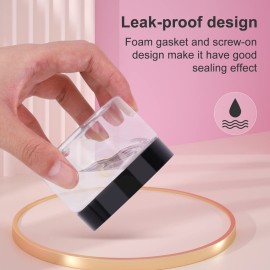 Loretoy 36 Pack 4 OZ Plastic Jars with Lids, BPA Free, Reusable, Refillable Transparent Cosmetic Containers for Bath Salts, Cosmetics, Powders, Beauty Product and Small Accessories