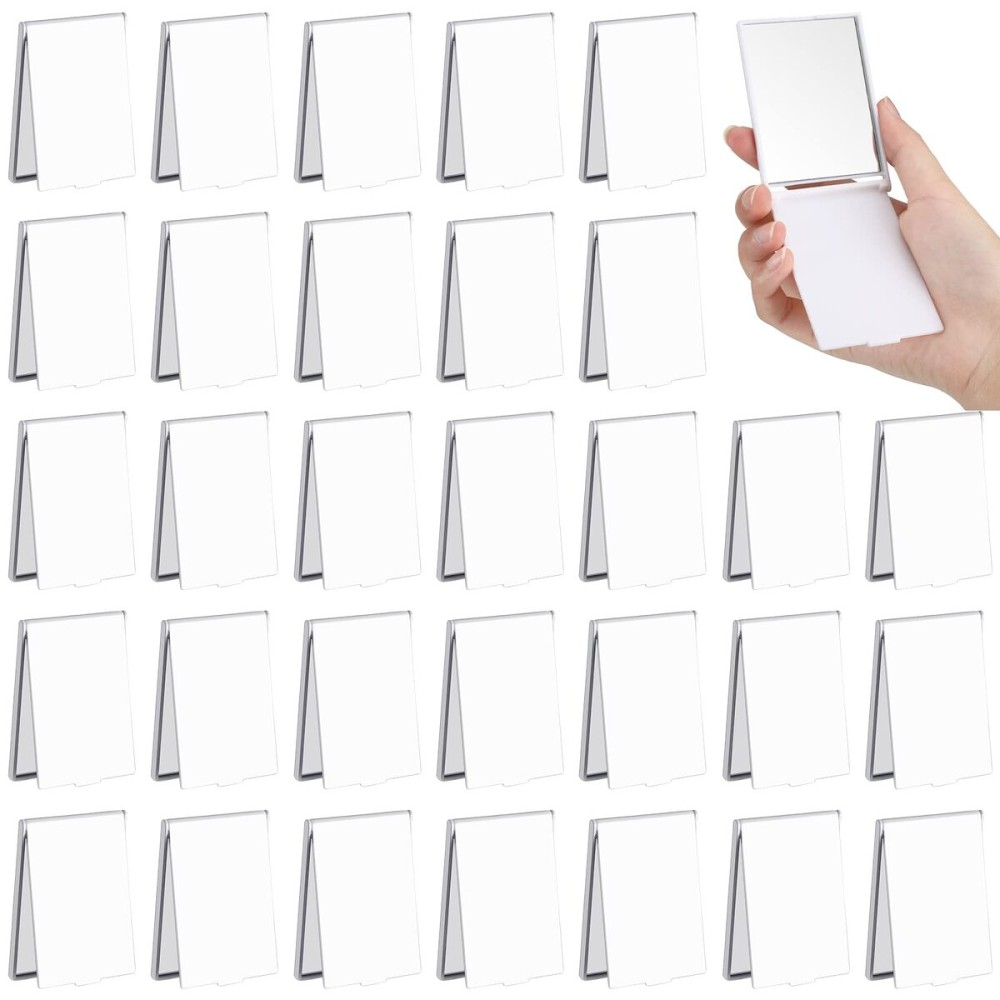 Queekay 32 Pcs Pocket Mirror Bulk Folding Compact Mini Mirror for Women Makeup Travel Cosmetic, 2 x 3 x 0.2 Inch(White) Queekay 32 Pcs Pocket Mirror Bulk Folding Compact Mini Mirror for Women Makeup Travel Cosmetic, 2 x 3 x 0.2 Inch(White)