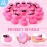 Sosation 48 Pack Mini Rubber Ducks with Sunglasses Sets Squeaky Bath Toys Float Bathtub Duckies for Little One Birthday Party Favors Class Carnival Prizes Car Decor(Pink)