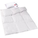 ZPECC Toddler Goose Down Comforter, 41x48 Hypoallergenic Baby Duvet Insert, Soft Lightweight All Season Quilt Blanket for Crib Daycare Stroller White