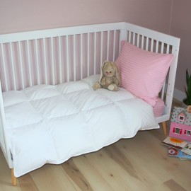 ZPECC Toddler Goose Down Comforter, 41x48 Hypoallergenic Baby Duvet Insert, Soft Lightweight All Season Quilt Blanket for Crib Daycare Stroller White