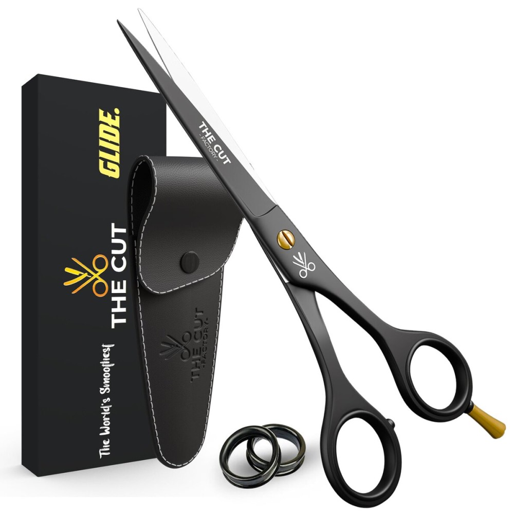 The Cut Factory- 6.5 Professional Hair Scissors - High Carbon 420 Stainless Steel Hair Cutting Scissors, Ultra-Sharp Barber Shears for Salon & Home - Ergonomic for Men, Women, Kids & Babies