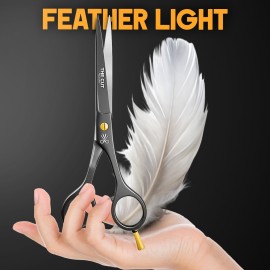The Cut Factory- 6.5 Professional Hair Scissors - High Carbon 420 Stainless Steel Hair Cutting Scissors, Ultra-Sharp Barber Shears for Salon & Home - Ergonomic for Men, Women, Kids & Babies