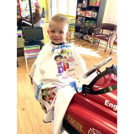 Bonsai Kids Haircut Cape - Kids - Toddlers - Children | Water Resistant Adjustable Neck Closure - Home and Salon