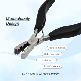 Fusion Bond Crusher Tool for Keratin Hair Extensions Flat Tip Pre-Bonded Hair Extension Pliers Professional Hair Loop & Styling Tool Fusion Bond Crusher Tool for Keratin Hair Extensions Flat Tip Pre-Bonded Hair Extension Pliers Professional Hair Loop & Styling Tool