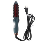 GLOGLOW Curling Iron Brush, 2 in 1 Portable Thermostatic Curling Brush Straight Curly Hair Iron for All Hair Types