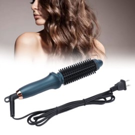 GLOGLOW Curling Iron Brush, 2 in 1 Portable Thermostatic Curling Brush Straight Curly Hair Iron for All Hair Types