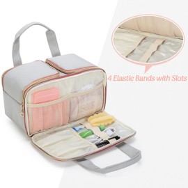 Damero Wearable Breast Pump Bag with Ice Pack Compatible with Elvie and Most Medela Electronic Pumps, Tote Bag for Wearable Breast Pump, Pump Parts and Ice Pack, Patent Design