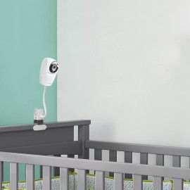 iTODOS Baby Monitor Mount Clip Compatible with Vtech Baby Monitor Vtech VM901 and VM919HD, 8inches Flexible Long Gooseneck Arm,Attach Your Baby Camera Wherever You Like Without Any Tools