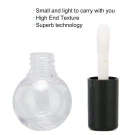 Dioche 10Pcs 5ml Lip Gloss Tubes with Wand, DIY Lip Balm Container, Cute Ball Type Plastic Refillable Lip Gloss Bottle for Lipstick Samples, Lip Balms, Wholesale Business