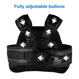 KQSNBG Adjustable Harness, Prevent Passengers from Falling for ATV,Snowmobile,Grey