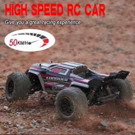 Yidedraw RC Cars 1:16 Scale Remote Control Car 50 KMH High Speed Fast 4WD RC Truck for Kids Adults Boys 2.4 GHz All Terrains RC Buggy Off-Road Drift RC Monster Trucks with 3 Batteries (Red)