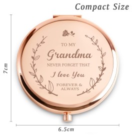 COYOAL Grandma Gifts from Grandkids Granddaughter Grandson, Personalized Compact Mirror, Sentimental Mothers Day Birthday Gifts for Grnadma Grandmother Grandparents COYOAL Grandma Gifts from Grandkids Granddaughter Grandson, Personalized Compact Mirror, Sentimental Mothers Day Birthday Gifts for Grnadma Grandmother Grandparents