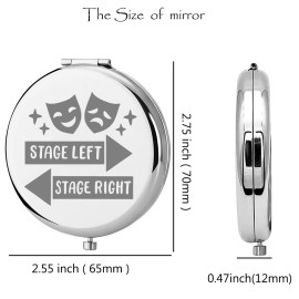 Lywjyb Birdgot Drama Gift Theatre Girl Compact Makeup Mirror Actor Actress Makeup Mirror Stage Left Stage Right (Stage Mirr)