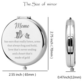 Lywjyb Birdgot Meme Compact Makeup Mirror Grandmother Birthday Gift from Granddaughter Grandson (Meme Mirr)