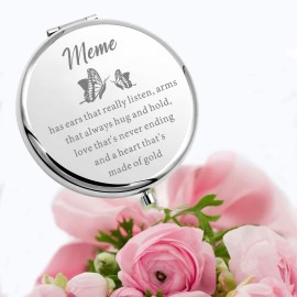 Lywjyb Birdgot Meme Compact Makeup Mirror Grandmother Birthday Gift from Granddaughter Grandson (Meme Mirr)