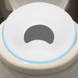 Veemoon Potty Training Seat with Splash Guard Non-slip Potty Training Toilet Seat Cover with Hook for Baby Toddlers Kids Sky-blue