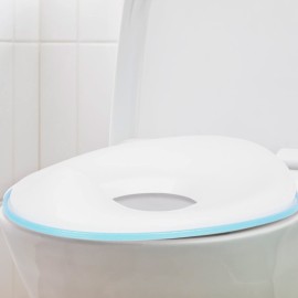 Veemoon Potty Training Seat with Splash Guard Non-slip Potty Training Toilet Seat Cover with Hook for Baby Toddlers Kids Sky-blue