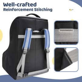 YOREPEK Padded Car Seat Travel Bag for Airplane Travel Compatible with Chicco, Britax, Nuna Rava, Sturdy Car Seat Backpack for Airport with Wear-Resistant Bottom, Large Carseat Cover for Baby Travel