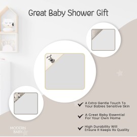 MODERN BABY 3 Pack Hooded Baby Bath Towel Set for Newborns Infants & Toddlers, Boys & Girls Baby Hooded Towels