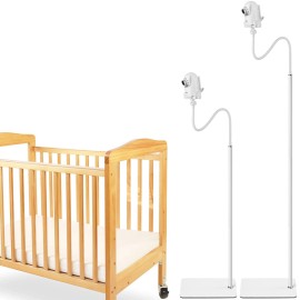 iTODOS Baby Monitor Floor Stand Holder Mount Compatible with Infant Optics DXR-8 Pro,Nanit Pro & Flex Stand,HelloBaby,Momcozy,eufy,Motorola,VAVA,Owlet,Keep Baby Away from Touching,More Safety