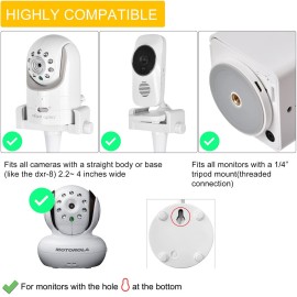 iTODOS Baby Monitor Floor Stand Holder Mount Compatible with Infant Optics DXR-8 Pro,Nanit Pro & Flex Stand,HelloBaby,Momcozy,eufy,Motorola,VAVA,Owlet,Keep Baby Away from Touching,More Safety