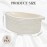 Suttmin 6 Pcs Small Woven Basket 12 x 8 x 5 Empty Gift, Cotton Rope Storage, Decorative Dog Cat, Cute Oval Basket for Bedroom Living Room Organizing(White)