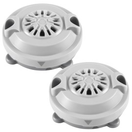 freecat BF-004 Pipeless Magnetic Jet Head Motor(4 Pin),Universal Fit for LURACO Jet Motor Pedicure SPA Tubs Chair Part Magnetic Head,Includes Propeller and Cap,2-Pack-Gray