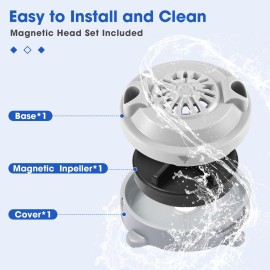 freecat BF-004 Pipeless Magnetic Jet Head Motor(4 Pin),Universal Fit for LURACO Jet Motor Pedicure SPA Tubs Chair Part Magnetic Head,Includes Propeller and Cap,2-Pack-Gray freecat BF-004 Pipeless Magnetic Jet Head Motor(4 Pin),Universal Fit for LURACO Jet Motor Pedicure SPA Tubs Chair Part Magnetic Head,Includes Propeller and Cap,2-Pack-Gray