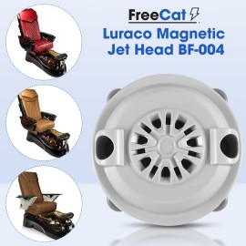 freecat BF-004 Pipeless Magnetic Jet Head Motor(4 Pin),Universal Fit for LURACO Jet Motor Pedicure SPA Tubs Chair Part Magnetic Head,Includes Propeller and Cap,2-Pack-Gray freecat BF-004 Pipeless Magnetic Jet Head Motor(4 Pin),Universal Fit for LURACO Jet Motor Pedicure SPA Tubs Chair Part Magnetic Head,Includes Propeller and Cap,2-Pack-Gray