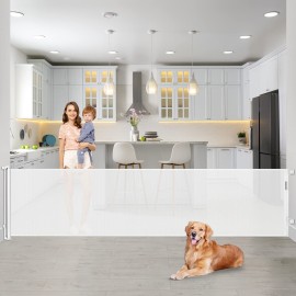 90 Inch Extra Wide Baby Gate for Large Openings Retractable Gates for Doorways Long Baby Gates Indoor Pet Gates for Dogs Extra Wide Dog Gates for The House, White