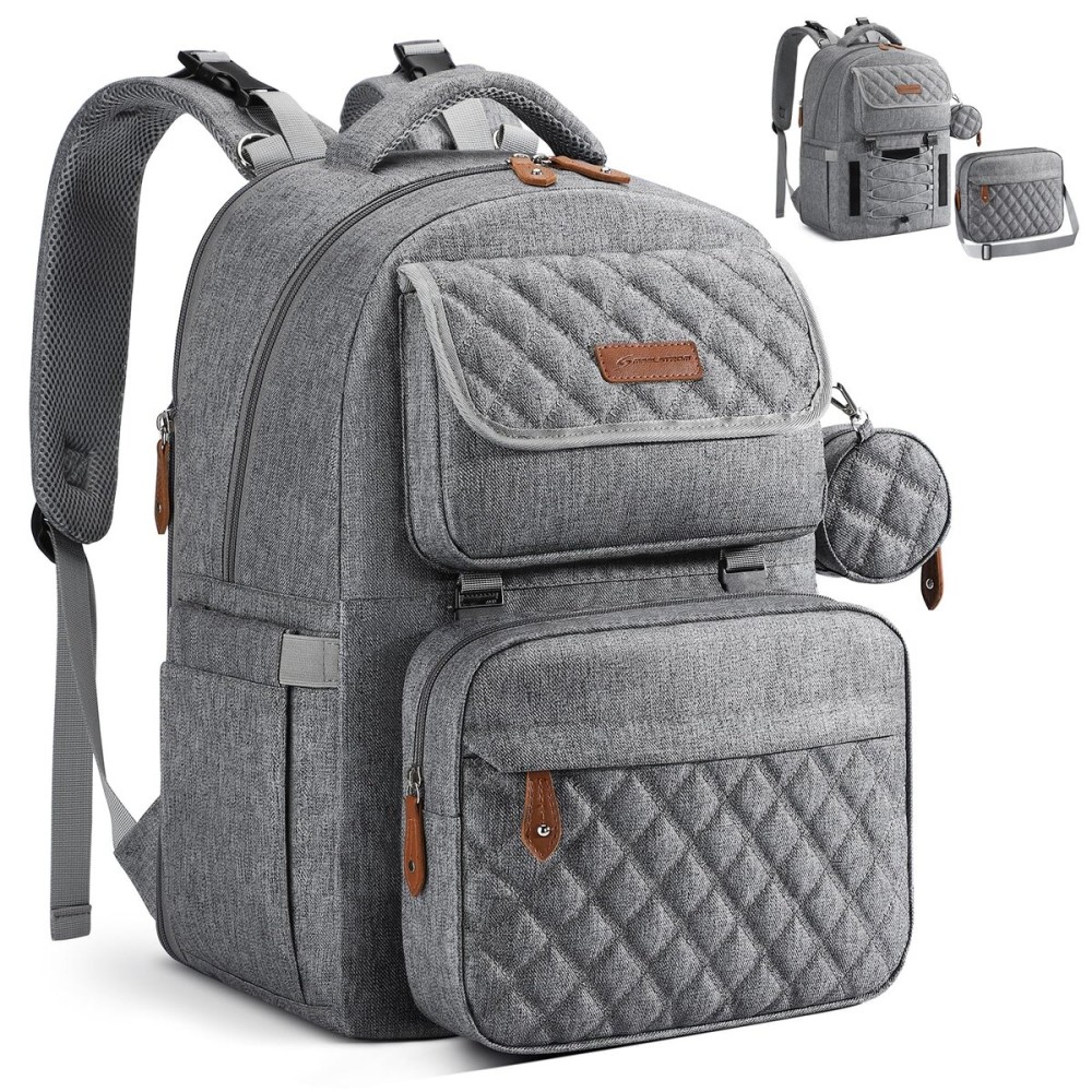 Maelstrom Diaper Bag Backpack,29L-45L Expandable Large Baby Bag for 2 Kids/Twins, with Removable Cross Body Bottle Bag for Mom/Dad,Stylish Nappy Bag Gift for Boys/Girl-Mothers Day Gifts-Elegant Grey Maelstrom Diaper Bag Backpack,29L-45L Expandable Large Baby Bag for 2 Kids/Twins, with Removable Cross Body Bottle Bag for Mom/Dad,Stylish Nappy Bag Gift for Boys/Girl-Mothers Day Gifts-Elegant Grey