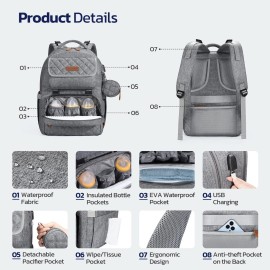 Maelstrom Diaper Bag Backpack,29L-45L Expandable Large Baby Bag for 2 Kids/Twins, with Removable Cross Body Bottle Bag for Mom/Dad,Stylish Nappy Bag Gift for Boys/Girl-Mothers Day Gifts-Elegant Grey Maelstrom Diaper Bag Backpack,29L-45L Expandable Large Baby Bag for 2 Kids/Twins, with Removable Cross Body Bottle Bag for Mom/Dad,Stylish Nappy Bag Gift for Boys/Girl-Mothers Day Gifts-Elegant Grey