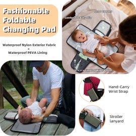 ROSEGIN Diaper Bag Backpack with Changing Pad, Pacifier Case, Baby Bag for Boy Girl Toddler - Large, Stylish, Waterproof Travel Quilted Diaper Bag for Mom - Baby Shower - Army Green