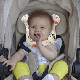 Baby Travel Pillow, Infant Kid\'s Cushion Soft and Skin Friendly for Car Seat, Pushchair and Stroller (Red Dinosaur)