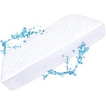 Crib Mattress Protector Pad - Waterproof & Noiseless, Ultra-Soft Breathable Mattress Cover for Baby Cribs and Toddler Beds, Highly Absorbent Fitted and Dryer Safe