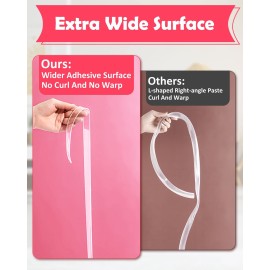 Baby Proofing, Clear Edge Protector Strip, Soft Corner Protectors for Kids, Baby Child Safety Corner Guards for Furniture Against Sharp Corners for Tables, Drawers, Sink, Wall 1.2in x 3.3ft