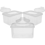 Ciieeo 3 Pcs Baby Wipes Dispenser Tissue Storage Box Wet Wipes Holder with Lid Refillable Wipe Case Container for Home Office Desk Transparent