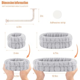 CERETIA Face Wash Headband and Wristband Set of 2, Wrist Towels for Washing Face with Holder Microfiber Wristbands for Washing Face Absorbent Spa Wristbands Wrist Scrunchies Face Washing Wristbands CERETIA Face Wash Headband and Wristband Set of 2, Wrist Towels for Washing Face with Holder Microfiber Wristbands for Washing Face Absorbent Spa Wristbands Wrist Scrunchies Face Washing Wristbands