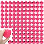 Honoson Flamingo Rubber Duckies Bulk Pink Flamingos Bath Toys Floating Squeak Seasonal Holiday Rubber Ducks for Baby Shower Party Favors, Cake Decoration, Classroom Prizes(24 Pcs)