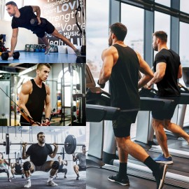 Sauna Shirt for Men, Short Sleeve Sauna Suit, Sweat Body Shaper Mens Sauna Vest Gym Exercise Tank Top