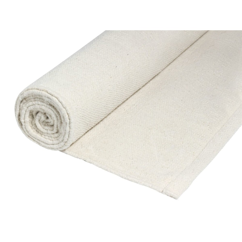 Organic Cotton Woven Yoga Mat - Unbleached, Undyed, All-Natural, Washable, and Toxic-free Cloth Yoga Mat - Mysore, Hand-made Mat for Outdoor and Indoor - 78x27 (Unbleached Cotton)