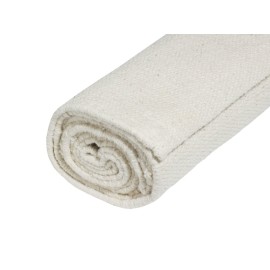 Organic Cotton Woven Yoga Mat - Unbleached, Undyed, All-Natural, Washable, and Toxic-free Cloth Yoga Mat - Mysore, Hand-made Mat for Outdoor and Indoor - 78x27 (Unbleached Cotton)